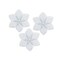 Set of 3, White Snowflake, Iridescent, Christmas, Winter, Embroidered, Iron on Patch